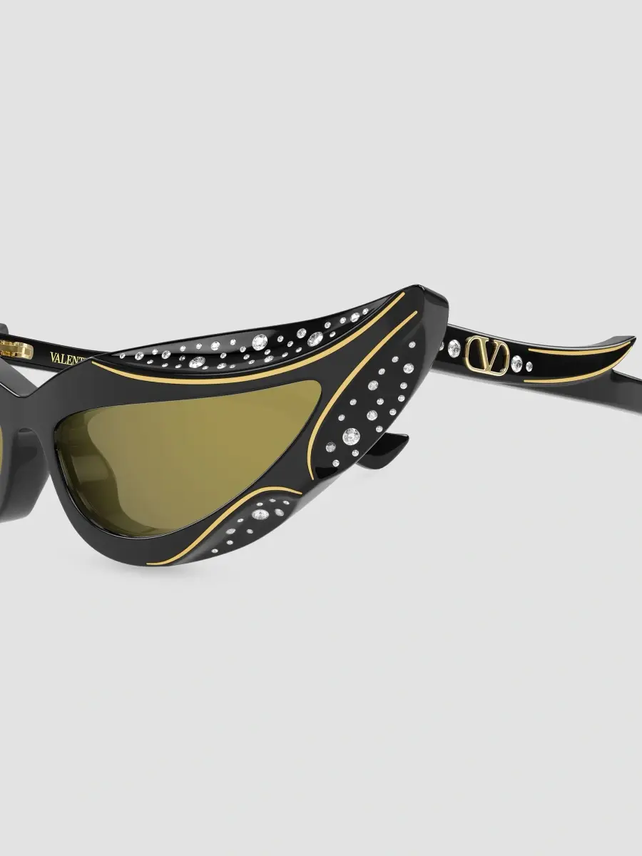 Valentino Women's V Logo Vg0073S La Gattara 56MM Crystal Directional Sunglasses | Thumbnail 3