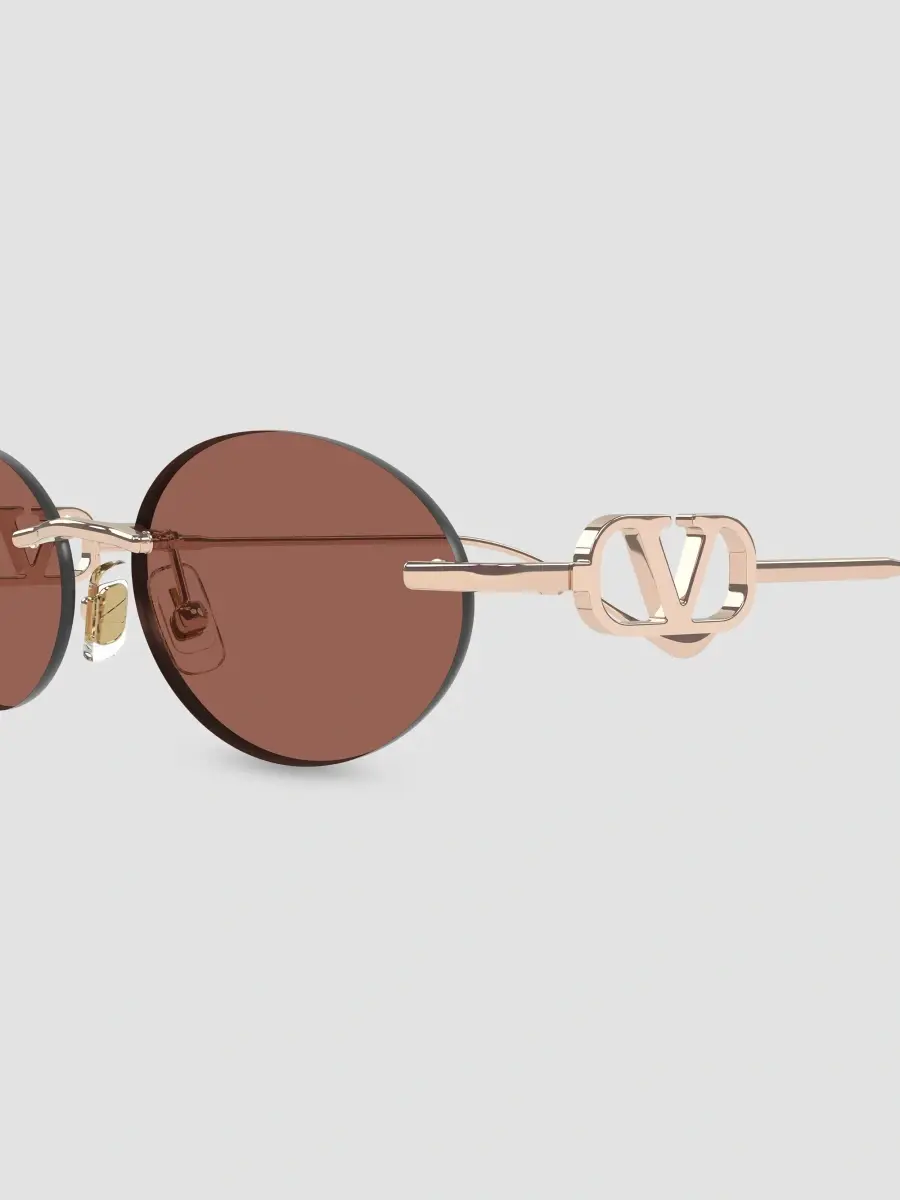 Valentino Women's VLogo 53MM Bejewelled Rimless Oval Metal Sunglasses | Thumbnail 3 Valentino Women's VLogo 53MM Bejewelled Rimless Oval Metal Sunglasses | Thumbnail 3