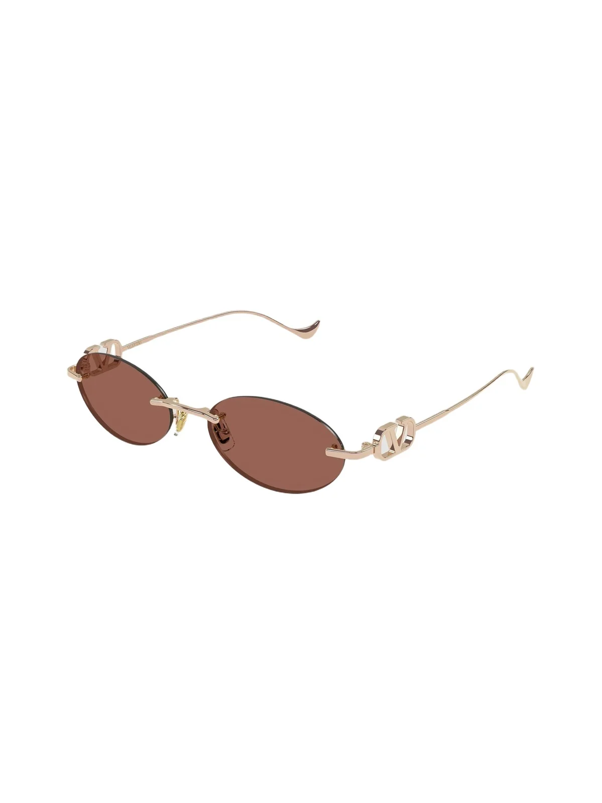 Women's VLogo 53MM Bejewelled Rimless Oval Metal Sunglasses