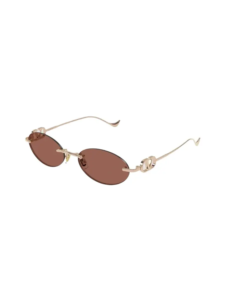 Women's VLogo 53MM Bejewelled Rimless Oval Metal Sunglasses Women's VLogo 53MM Bejewelled Rimless Oval Metal Sunglasses