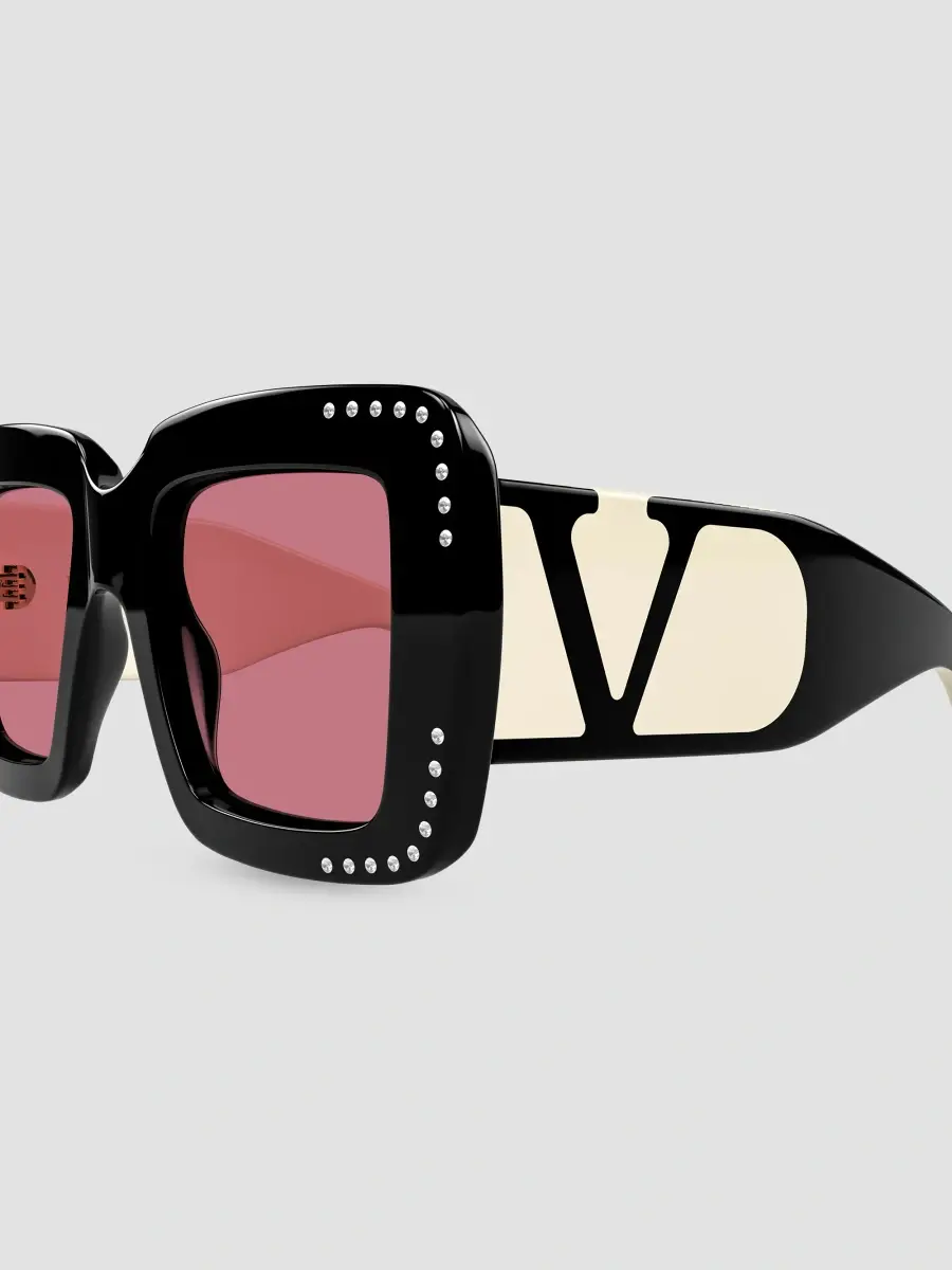 Valentino Women's V Logo Vg0056S Viva Superstar 51MM Crystal Squared Sunglasses | Thumbnail 3