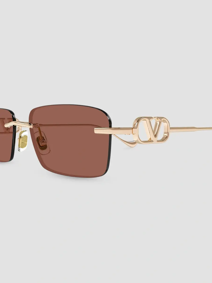Valentino Women's VLogo 55MM Bejewelled Rimless Rectangular Sunglasses | Thumbnail 3 Valentino Women's VLogo 55MM Bejewelled Rimless Rectangular Sunglasses | Thumbnail 3