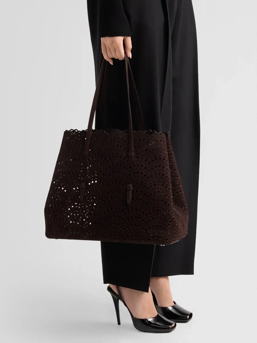 Alaïa Women's Mina 37 Vienne Wave Leather Tote Bag | Thumbnail 2 Alaïa Women's Mina 37 Vienne Wave Leather Tote Bag | Thumbnail 2