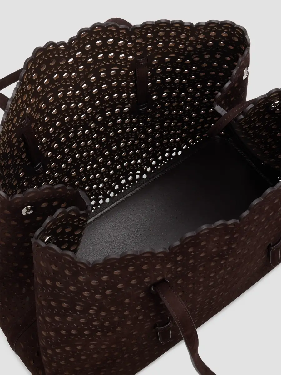 Alaïa Women's Mina 37 Vienne Wave Leather Tote Bag | Thumbnail 4 Alaïa Women's Mina 37 Vienne Wave Leather Tote Bag | Thumbnail 4
