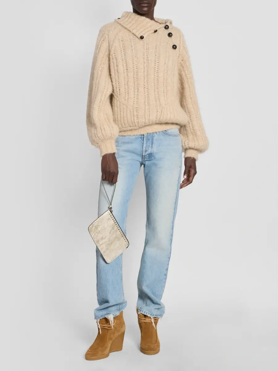 Isabel Marant Women's Metallic Leather Flat Pouch | Thumbnail 2 Isabel Marant Women's Metallic Leather Flat Pouch | Thumbnail 2