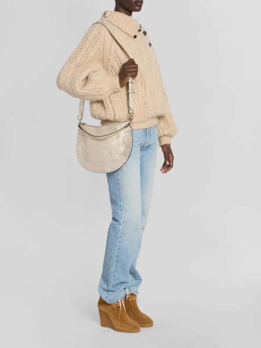 Isabel Marant Women's Oskan Metallic Leather Shoulder Bag | Thumbnail 2
