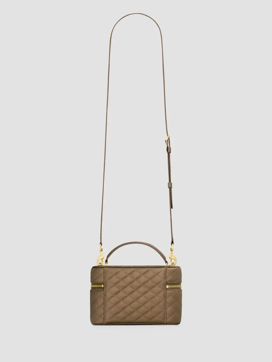 Saint Laurent Women's Gaby Vanity Bag in Satin - Marron Glace | Thumbnail 6 Saint Laurent Women's Gaby Vanity Bag in Satin - Marron Glace | Thumbnail 6