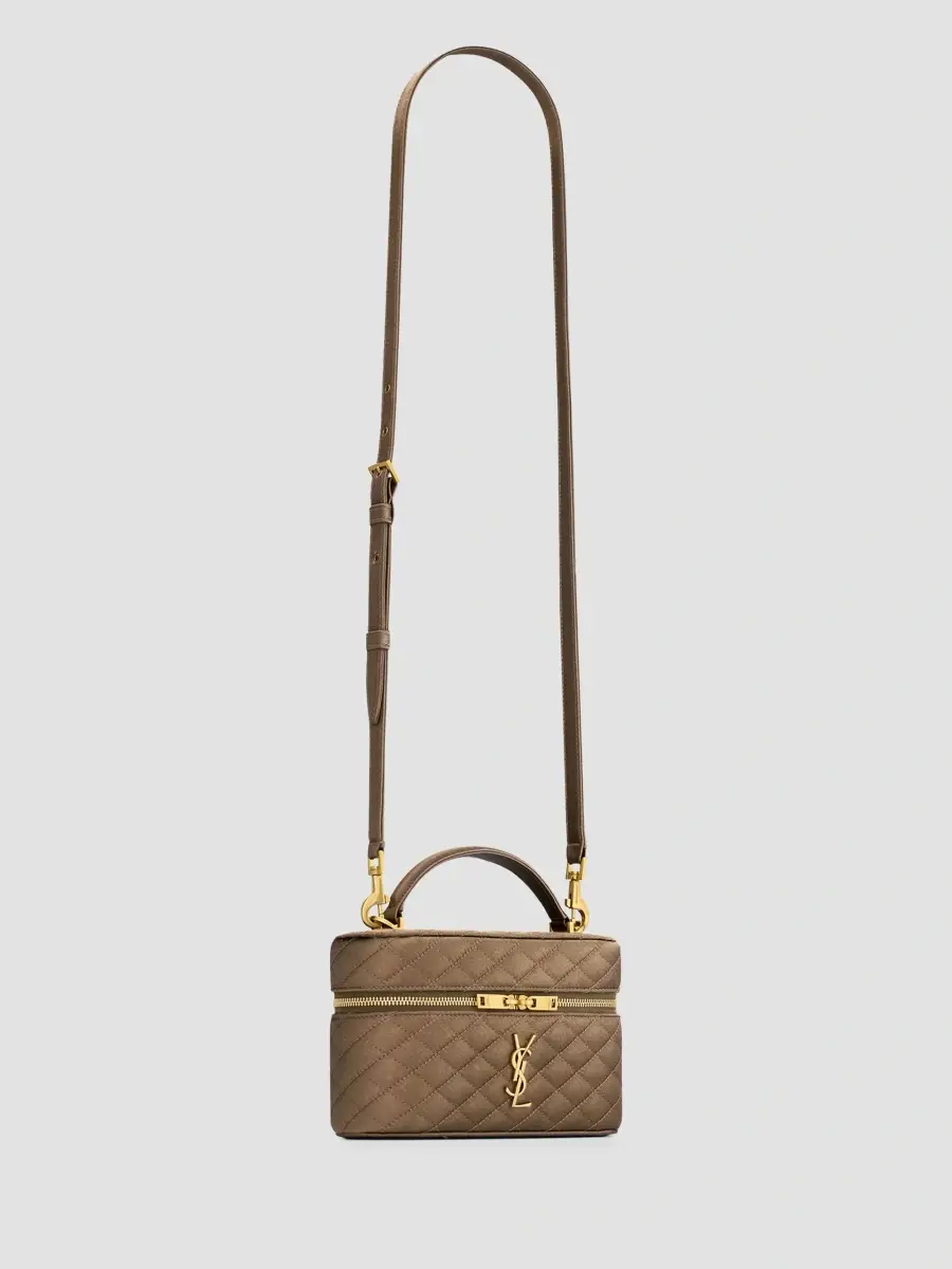 Saint Laurent Women's Gaby Vanity Bag in Satin - Marron Glace | Thumbnail 8 Saint Laurent Women's Gaby Vanity Bag in Satin - Marron Glace | Thumbnail 8