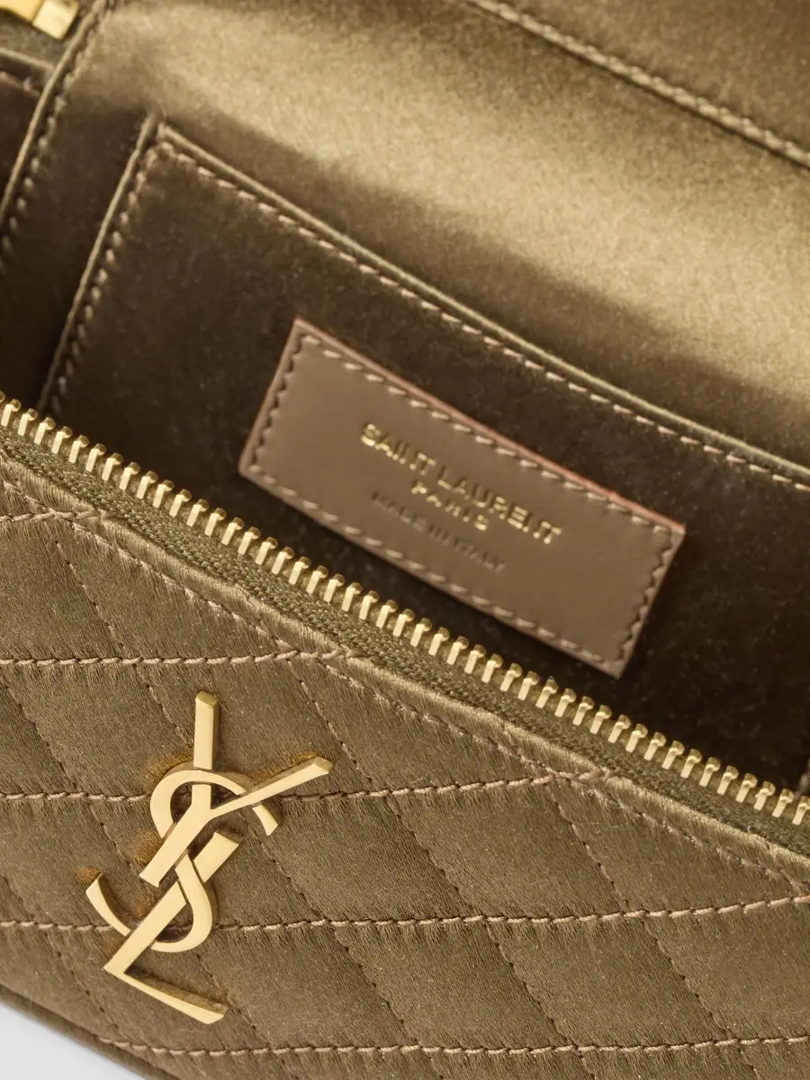 Saint Laurent Women's Gaby Vanity Bag in Satin - Marron Glace | Thumbnail 9 Saint Laurent Women's Gaby Vanity Bag in Satin - Marron Glace | Thumbnail 9