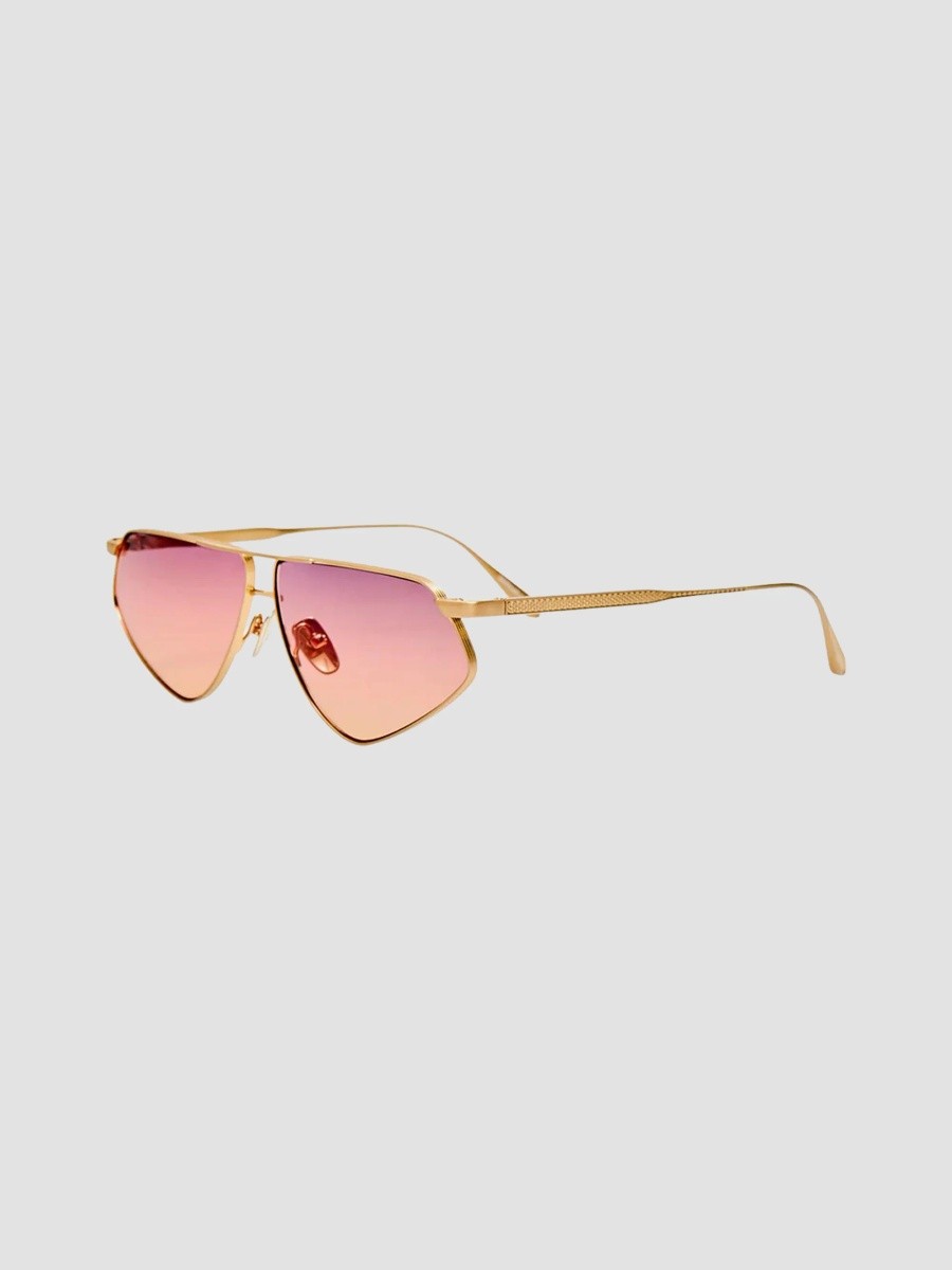 Linda Farrow Women's Tarian 63MM Titanium Aviator Sunglasses