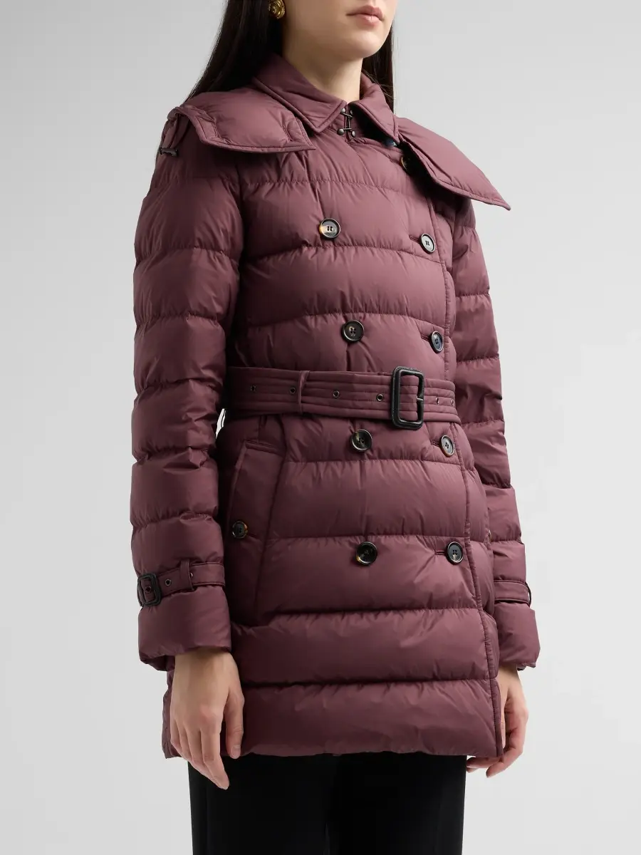 Burberry Women's Audley Belted Double-Breasted Puffer Coat | Thumbnail 4 Burberry Women's Audley Belted Double-Breasted Puffer Coat | Thumbnail 4