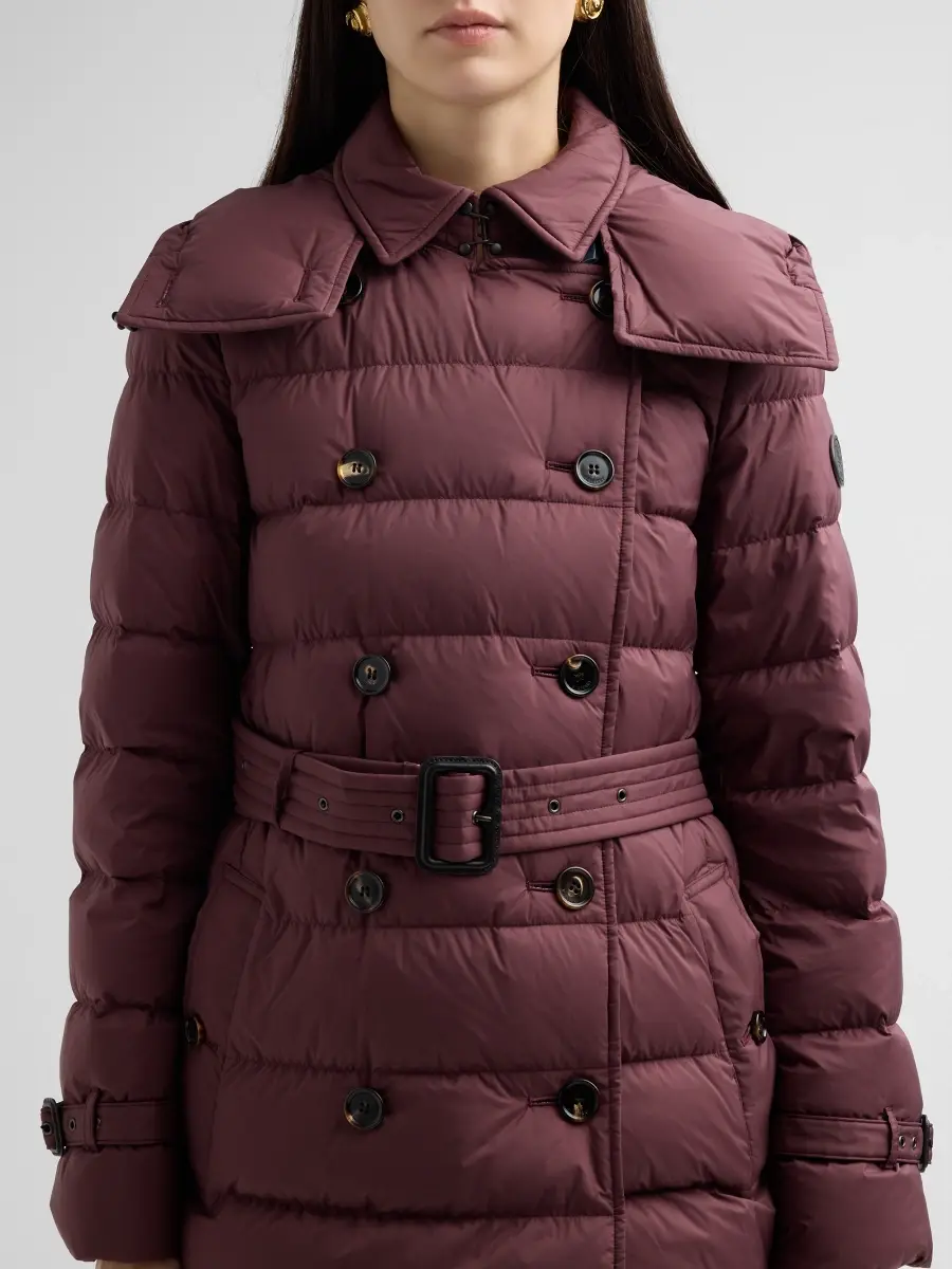 Burberry Women's Audley Belted Double-Breasted Puffer Coat | Thumbnail 5 Burberry Women's Audley Belted Double-Breasted Puffer Coat | Thumbnail 5