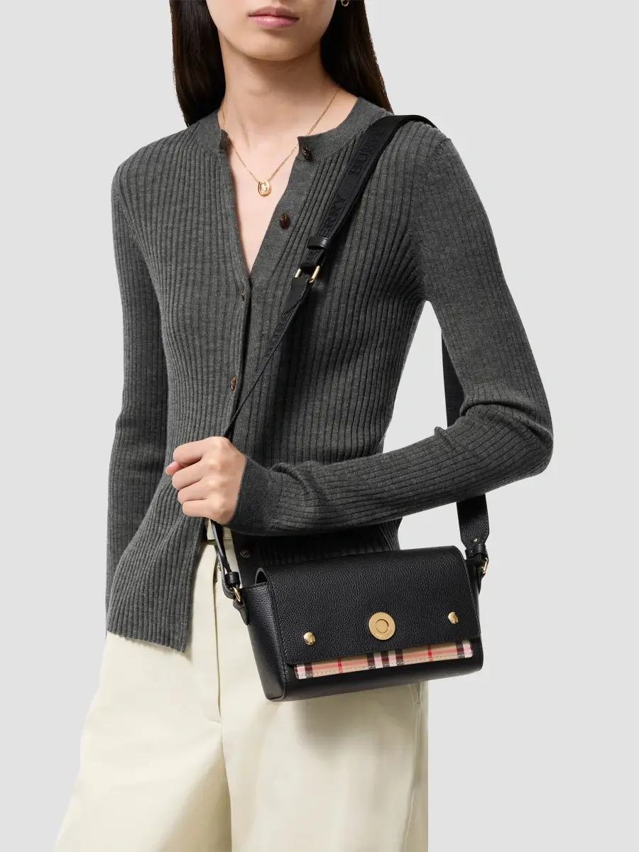 Burberry Women's Note Mini Canvas & Leather Crossbody Bag | Thumbnail 2 Burberry Women's Note Mini Canvas & Leather Crossbody Bag | Thumbnail 2