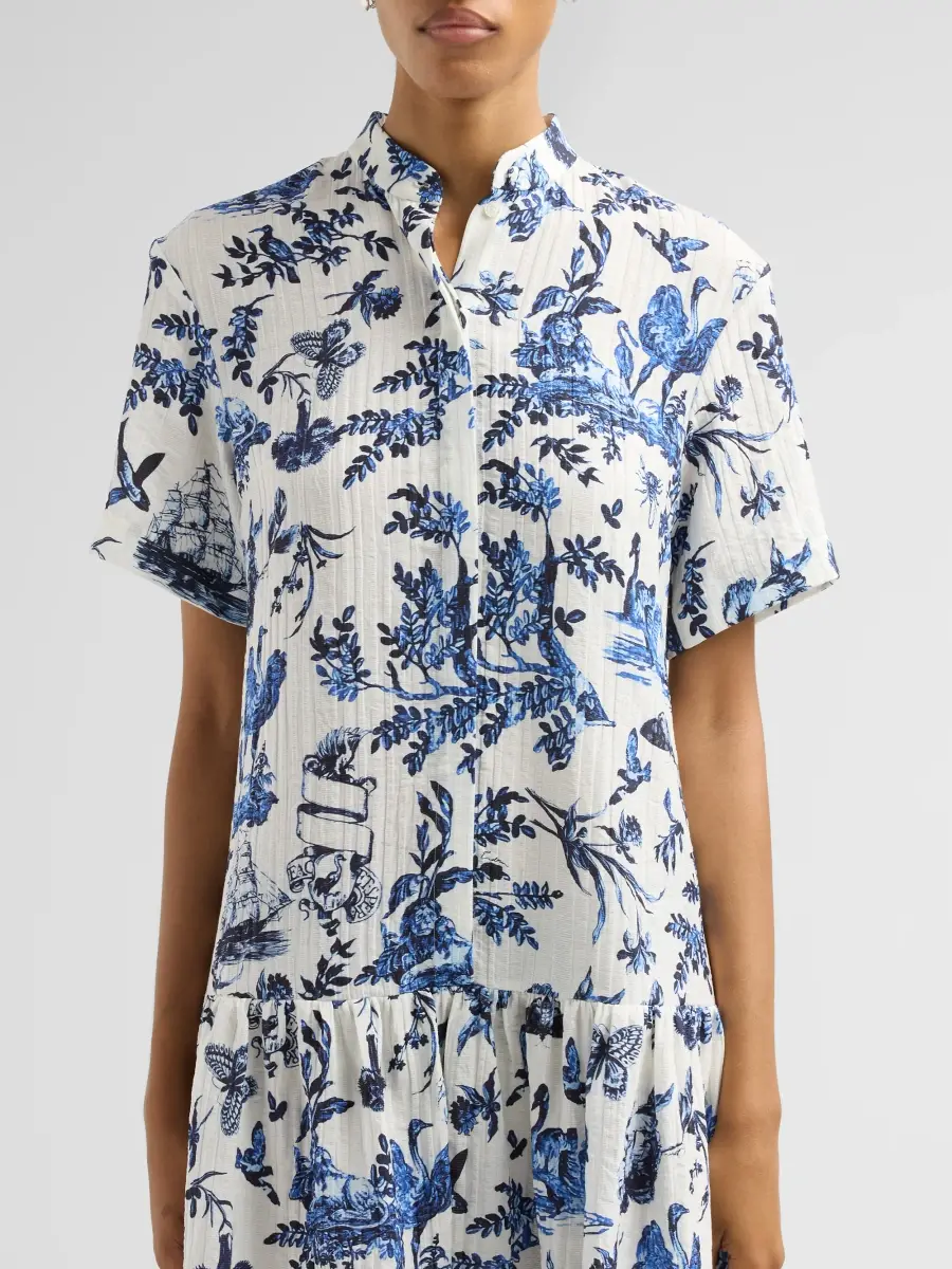 Erdem Women's Crinkled Floral Jacquard Mini Shirtdress | Thumbnail 5 Erdem Women's Crinkled Floral Jacquard Mini Shirtdress | Thumbnail 5