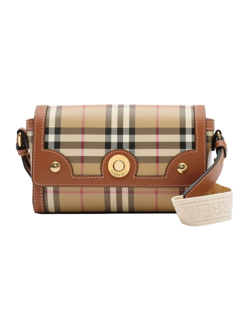 Burberry Women's Note Mini Check Canvas & Leather Crossbody Bag