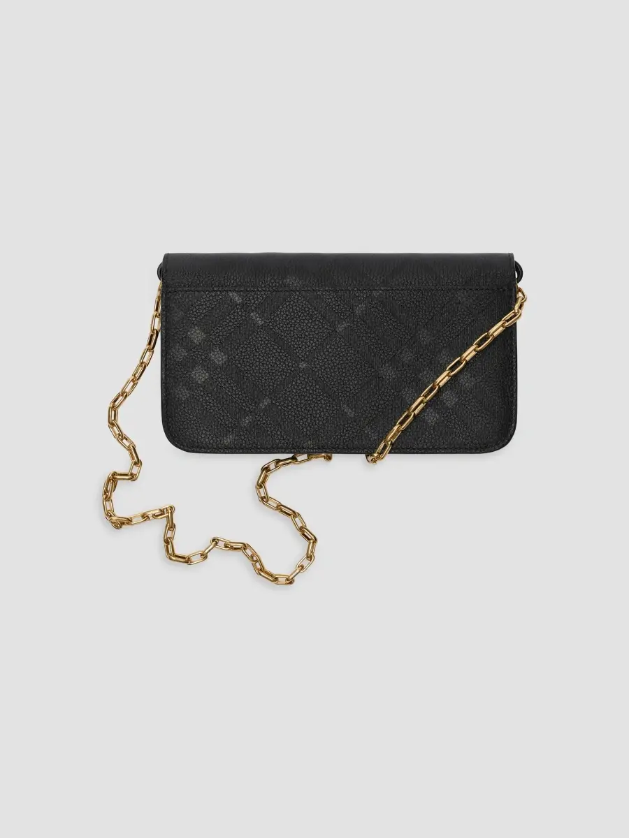 Burberry Women's Check Leather Convertible Chain Pochette | Thumbnail 2 Burberry Women's Check Leather Convertible Chain Pochette | Thumbnail 2
