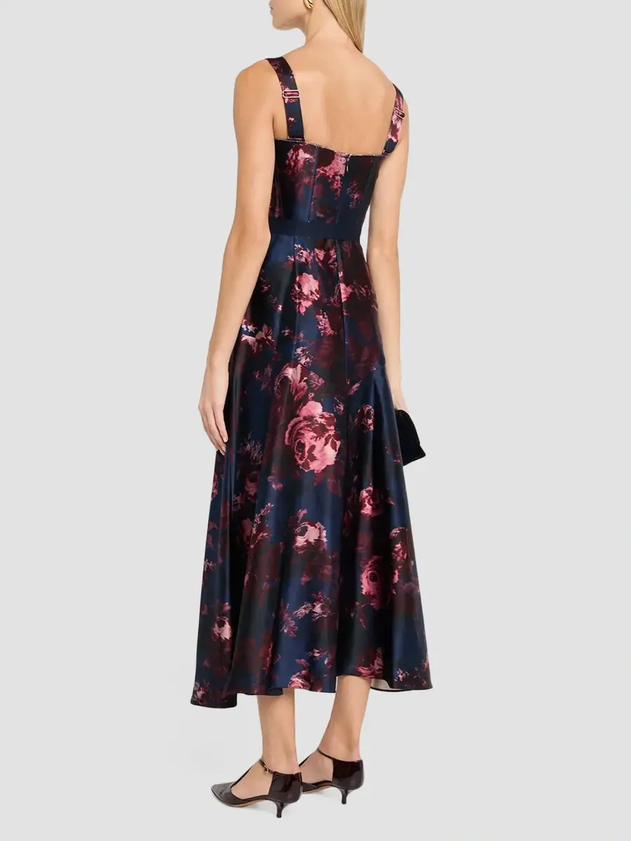 Erdem Women's Floral Belted Midi Dress | Thumbnail 3 Erdem Women's Floral Belted Midi Dress | Thumbnail 3