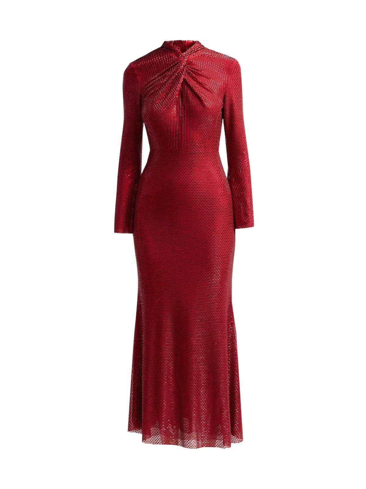Women's Rhinestone-Mesh Twist Midi Dress Women's Rhinestone-Mesh Twist Midi Dress