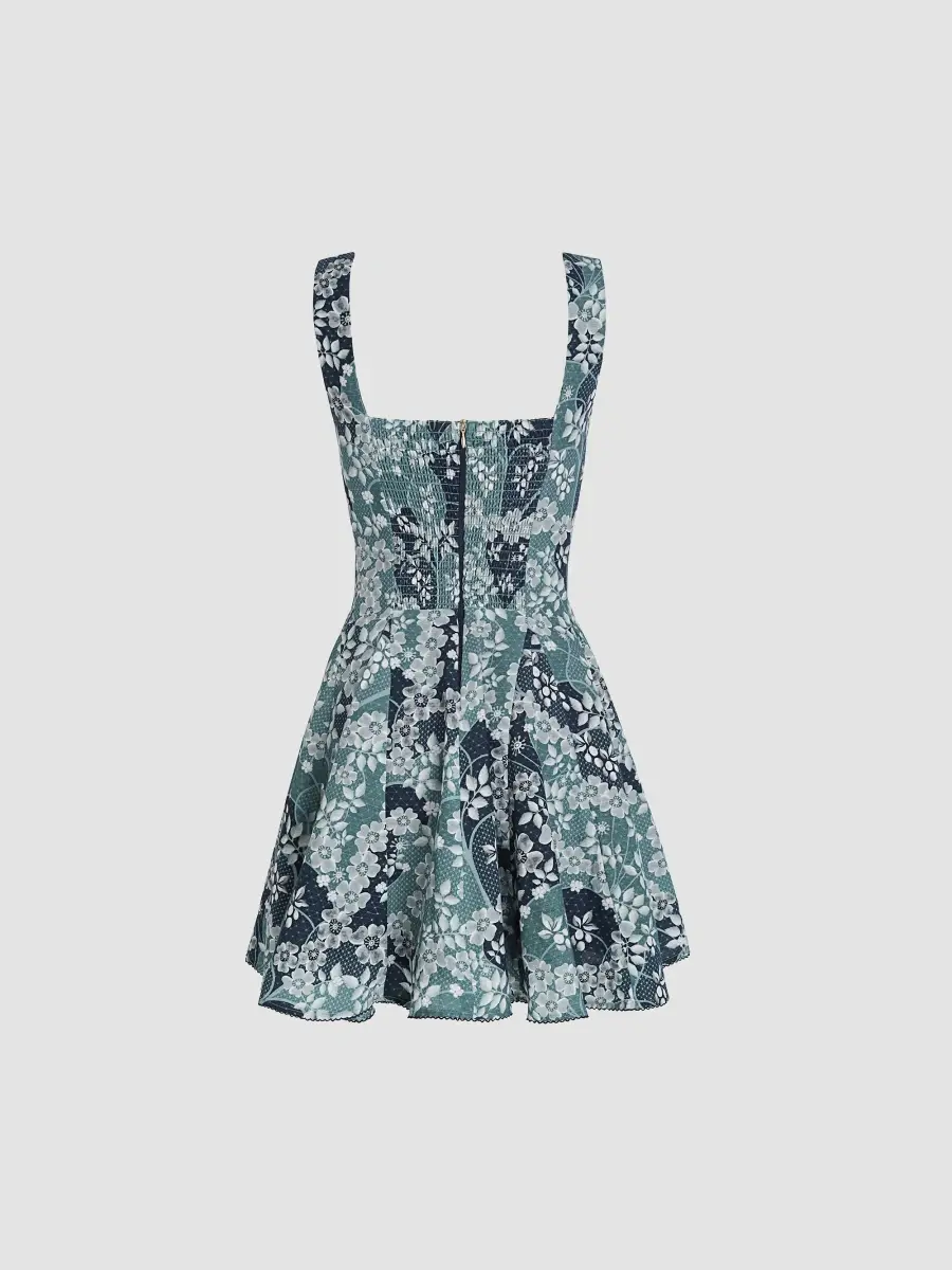 Agua Bendita Women's ?Kristen Glazia Floral Jacquard Mini Dress | Thumbnail 6 Agua Bendita Women's ?Kristen Glazia Floral Jacquard Mini Dress | Thumbnail 6