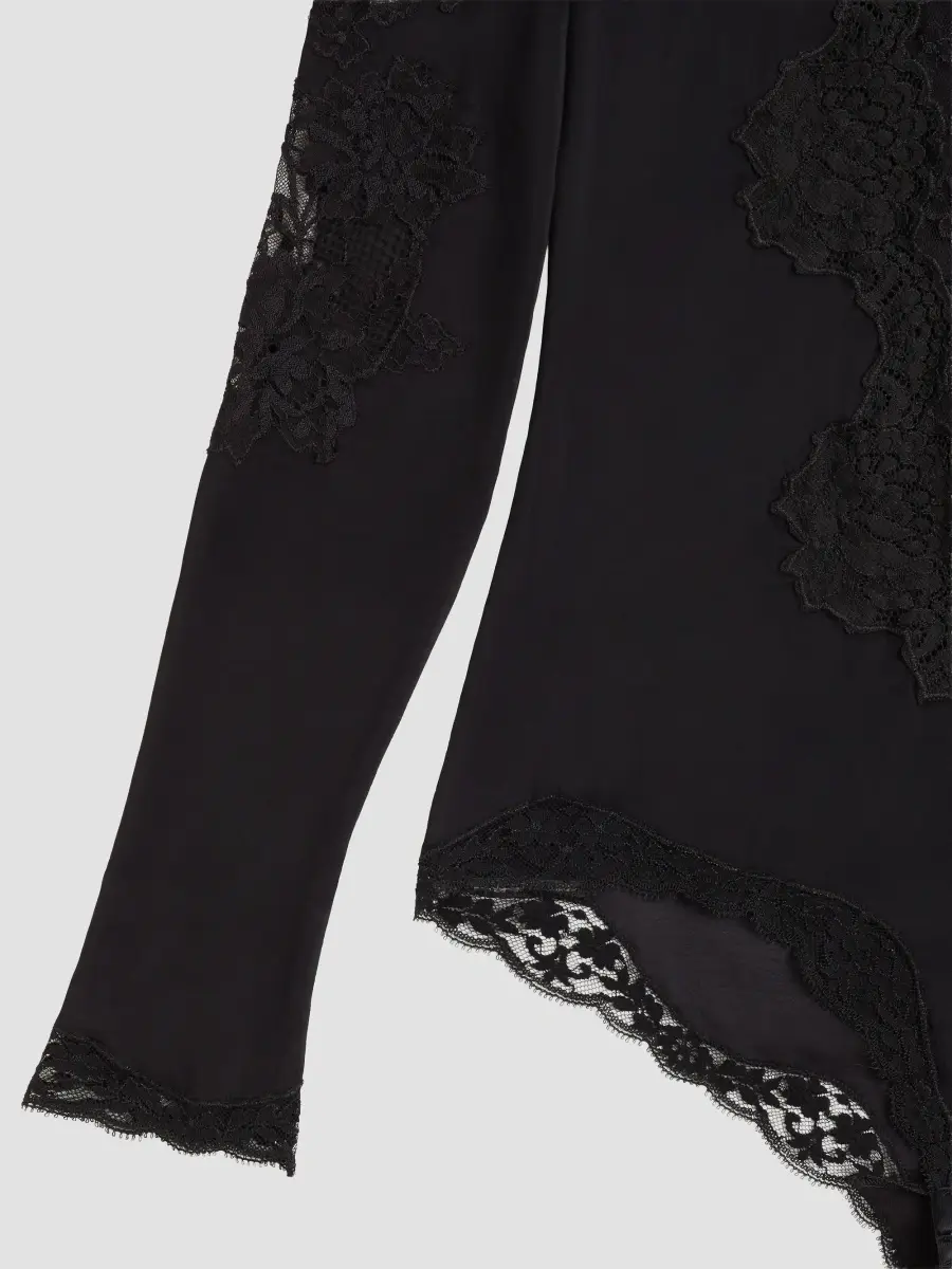 Valentino Women's Jersey Bodysuit with Lace - Black | Thumbnail 7 Valentino Women's Jersey Bodysuit with Lace - Black | Thumbnail 7