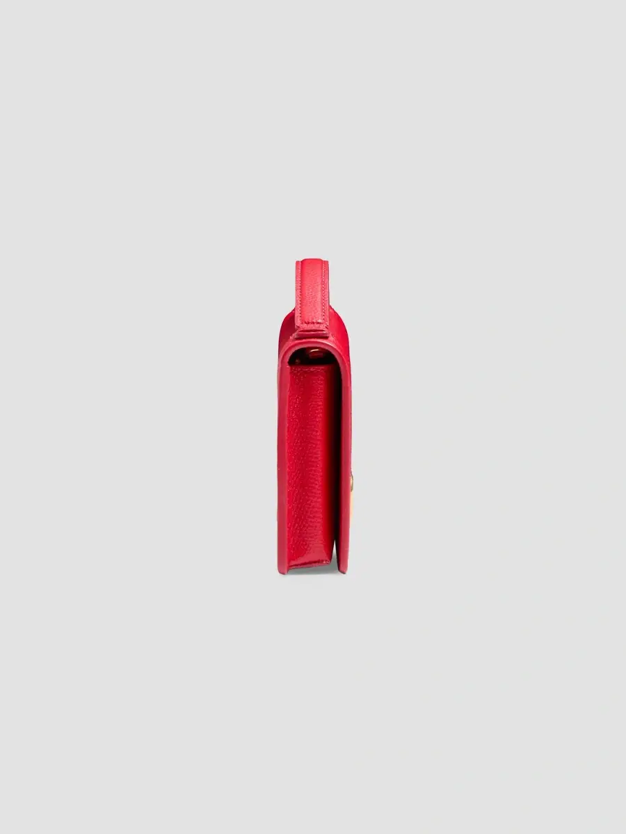 Valentino Women's VLogo Signature Grainy Calfskin Wallet with Chain - Rouge Pur | Thumbnail 4 Valentino Women's VLogo Signature Grainy Calfskin Wallet with Chain - Rouge Pur | Thumbnail 4