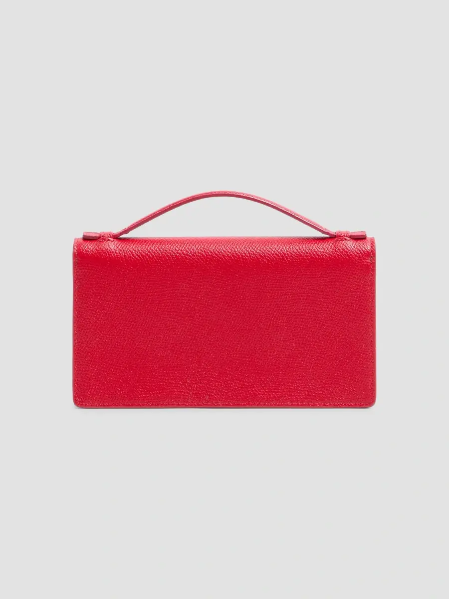 Valentino Women's VLogo Signature Grainy Calfskin Wallet with Chain - Rouge Pur | Thumbnail 5 Valentino Women's VLogo Signature Grainy Calfskin Wallet with Chain - Rouge Pur | Thumbnail 5