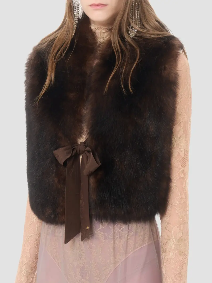 Valentino Women's Lamb Fur Scarf | Thumbnail 2 Valentino Women's Lamb Fur Scarf | Thumbnail 2