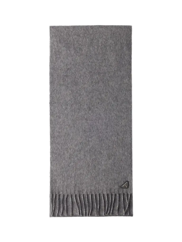 Prada Men's Silk and Cashmere Scarf - Grey