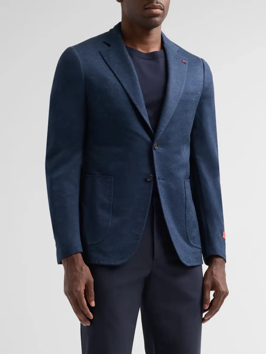Isaia Men's Cotton-Jersey Single-Breasted Blazer | Thumbnail 4