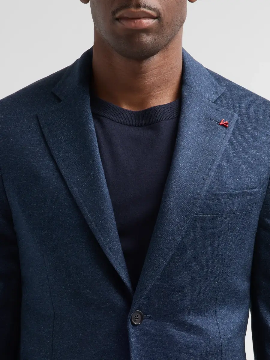 Isaia Men's Cotton-Jersey Single-Breasted Blazer | Thumbnail 5