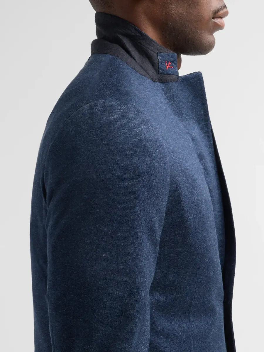 Isaia Men's Cotton-Jersey Single-Breasted Blazer | Thumbnail 7