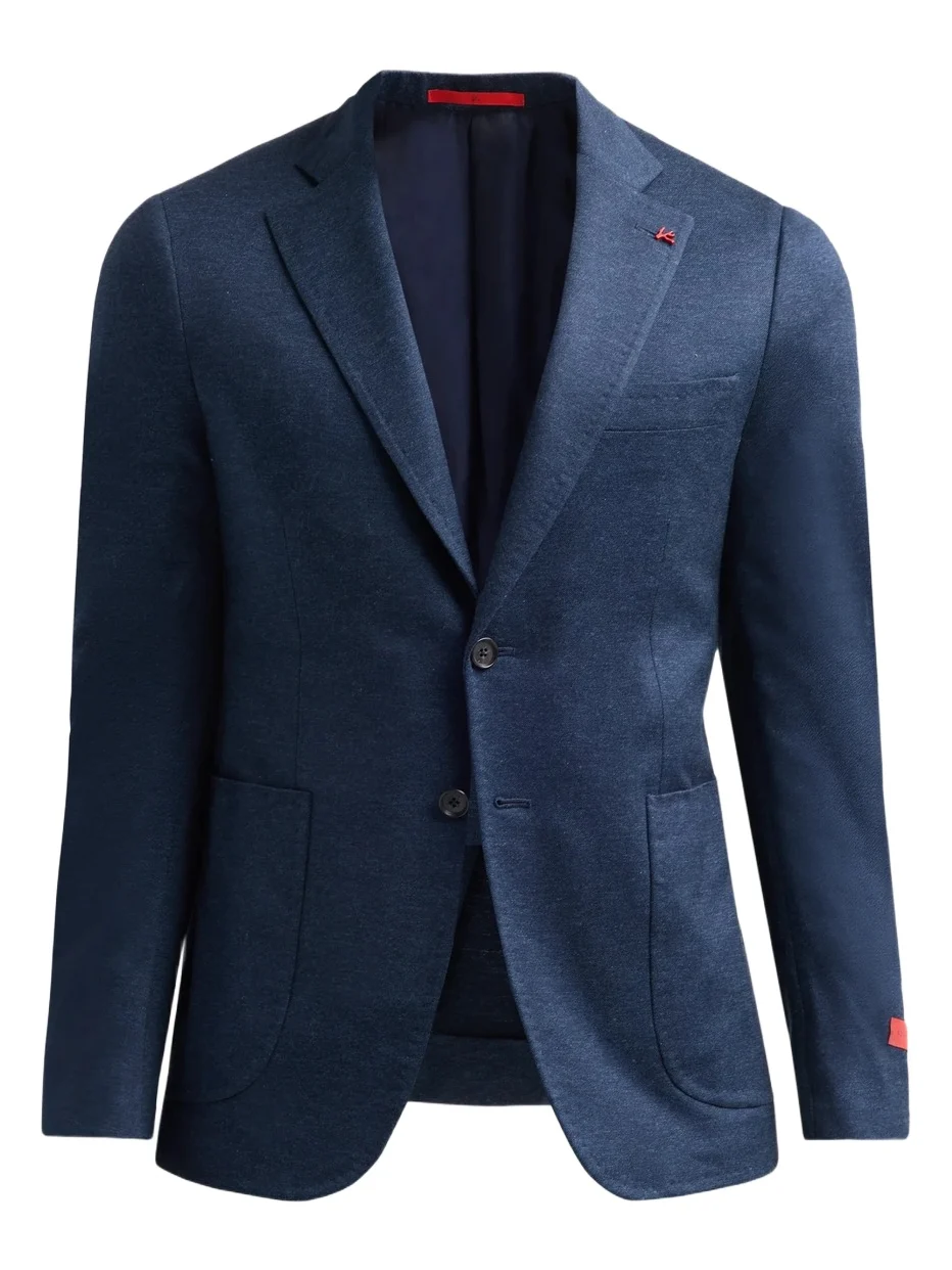 Isaia Men's Cotton-Jersey Single-Breasted Blazer