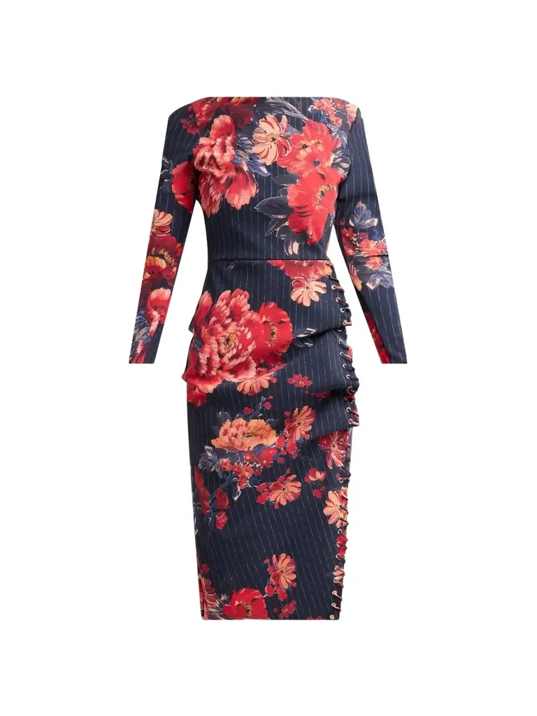 Chiara Boni La Petite Robe Women's Adlia Floral Jersey Boatneck Midi Dress