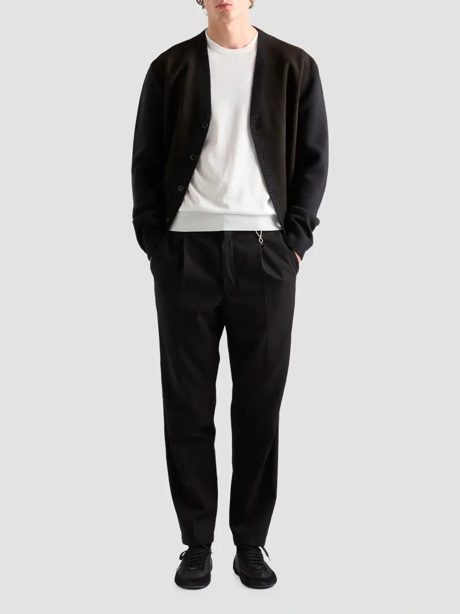 Prada Men's Silk and Cotton Crew-Neck Sweater | Thumbnail 2 Prada Men's Silk and Cotton Crew-Neck Sweater | Thumbnail 2
