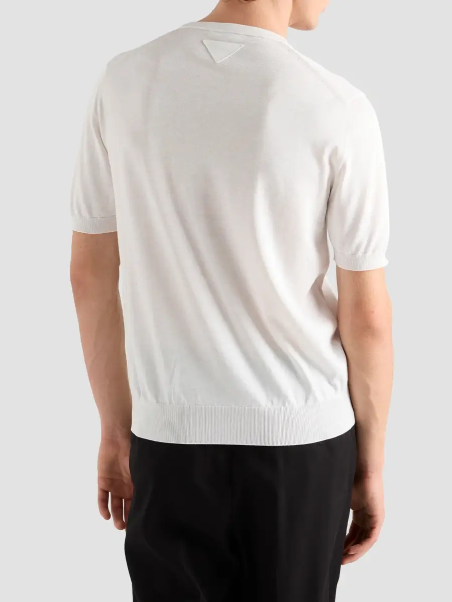 Prada Men's Silk and Cotton Crew-Neck Sweater | Thumbnail 4 Prada Men's Silk and Cotton Crew-Neck Sweater | Thumbnail 4