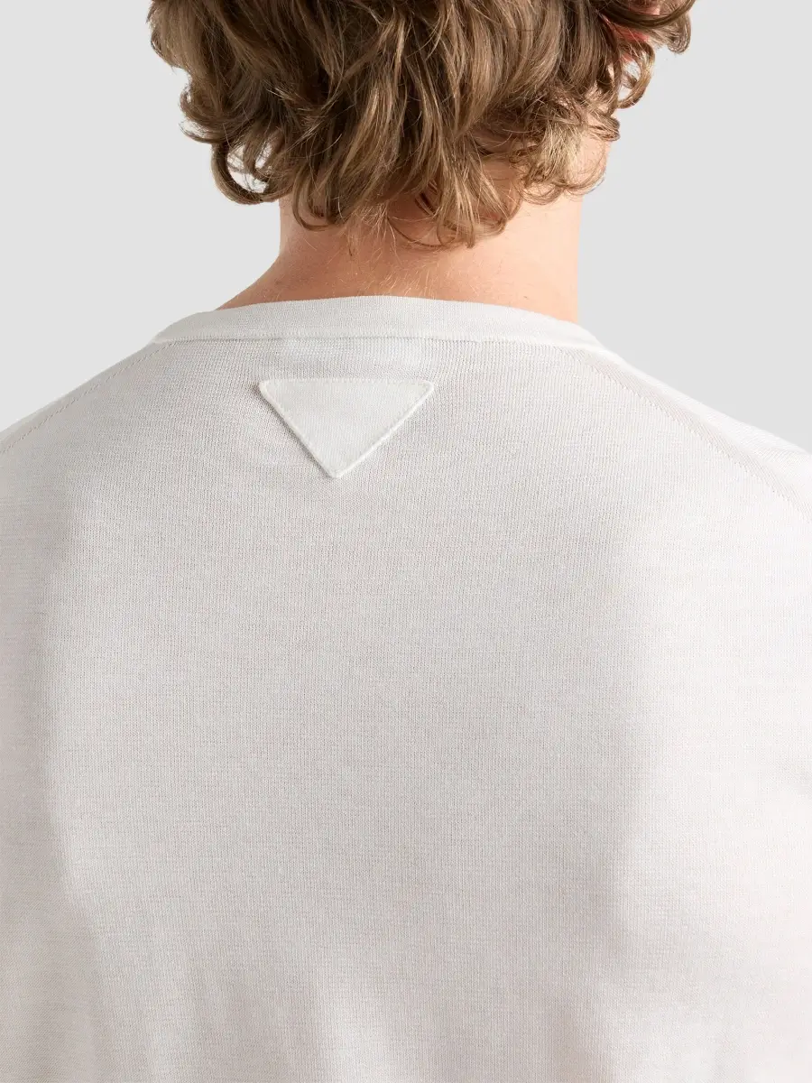 Prada Men's Silk and Cotton Crew-Neck Sweater | Thumbnail 6 Prada Men's Silk and Cotton Crew-Neck Sweater | Thumbnail 6