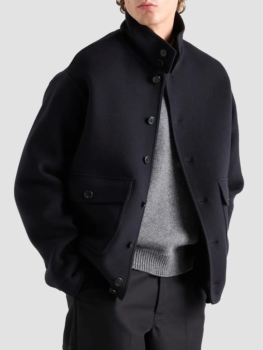 Prada Men's Cashmere Blouson Jacket | Thumbnail 2