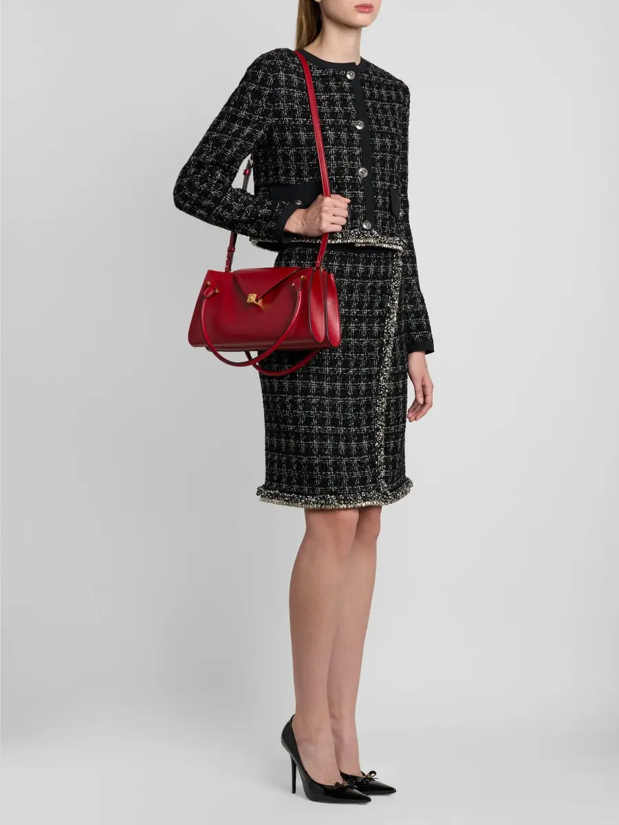 Versace Women's Severine Medium Leather Top Handle Bag | Thumbnail 5