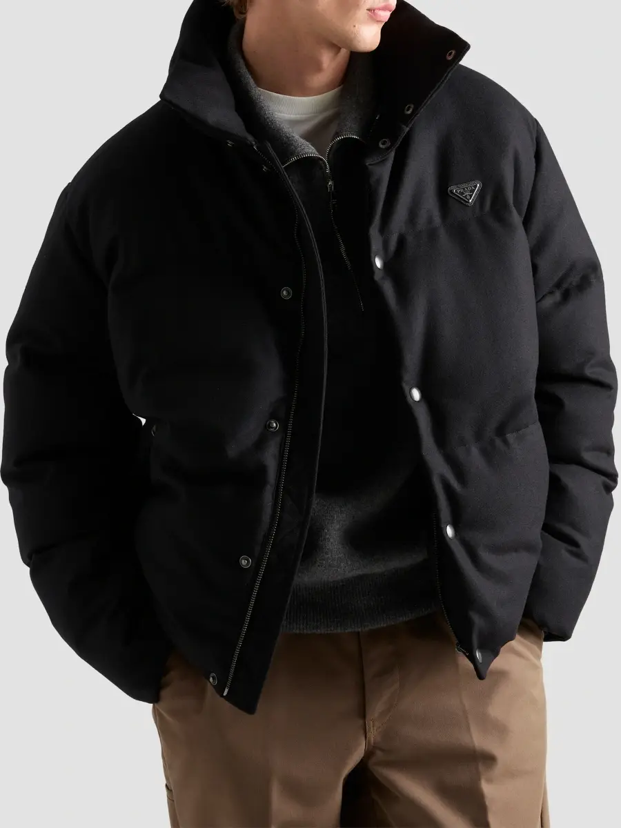 Prada Men's Medium-Weight Re-Wool Down Jacket | Thumbnail 3 Prada Men's Medium-Weight Re-Wool Down Jacket | Thumbnail 3