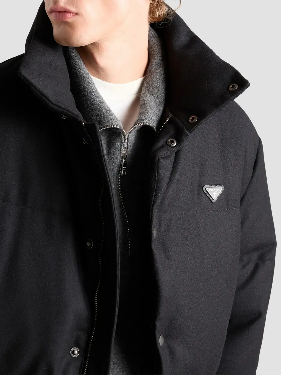 Prada Men's Medium-Weight Re-Wool Down Jacket | Thumbnail 5 Prada Men's Medium-Weight Re-Wool Down Jacket | Thumbnail 5