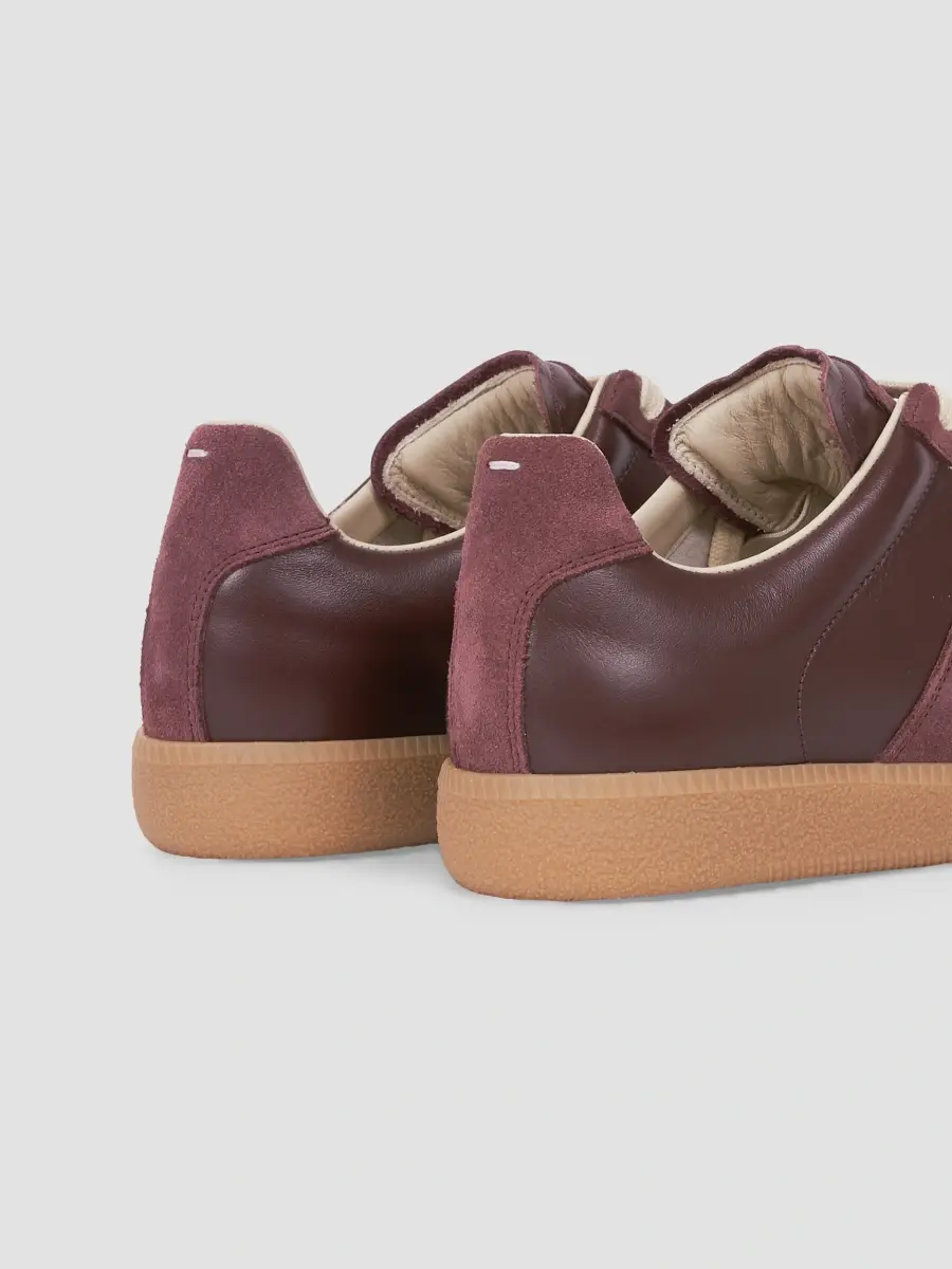 Maison Margiela Men's Men's Replica Leather & Suede Sneakers - Winetasting | Thumbnail 5