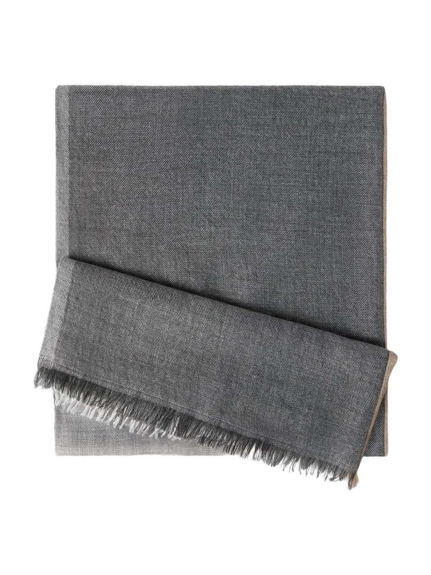 Men's Cashmere and Silk Color Block Scarf
