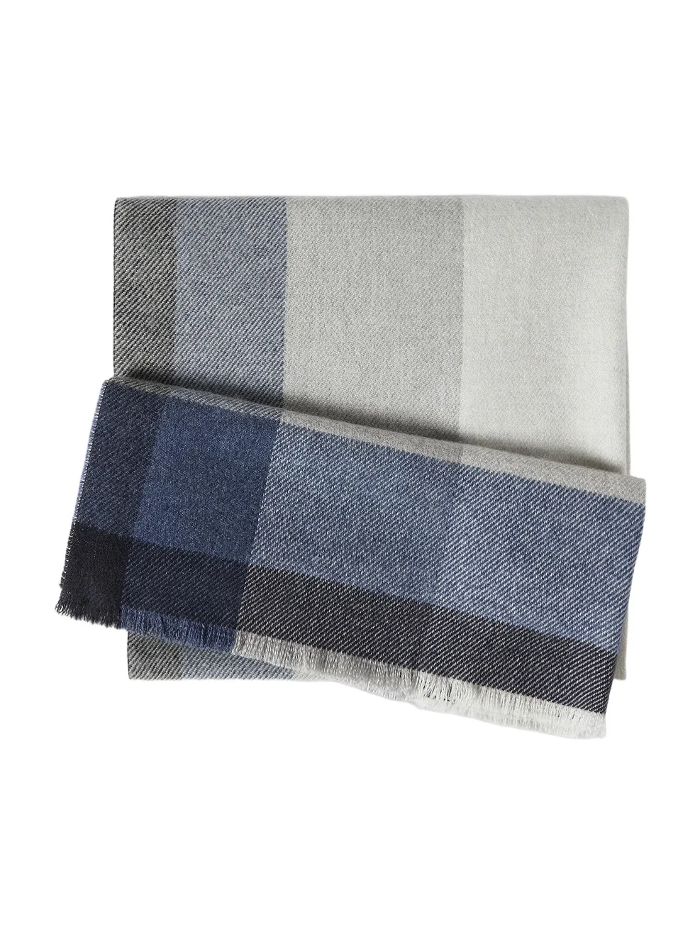 Men's Wool and Cashmere Checked Twill Scarf Men's Wool and Cashmere Checked Twill Scarf