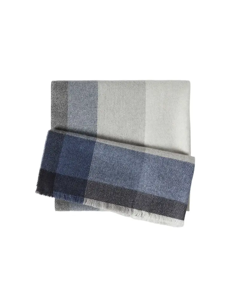 Brunello Cucinelli Men's Wool and Cashmere Checked Twill Scarf