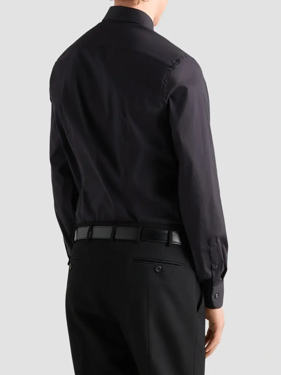 Prada Men's Stretch Cotton Shirt | Thumbnail 4 Prada Men's Stretch Cotton Shirt | Thumbnail 4