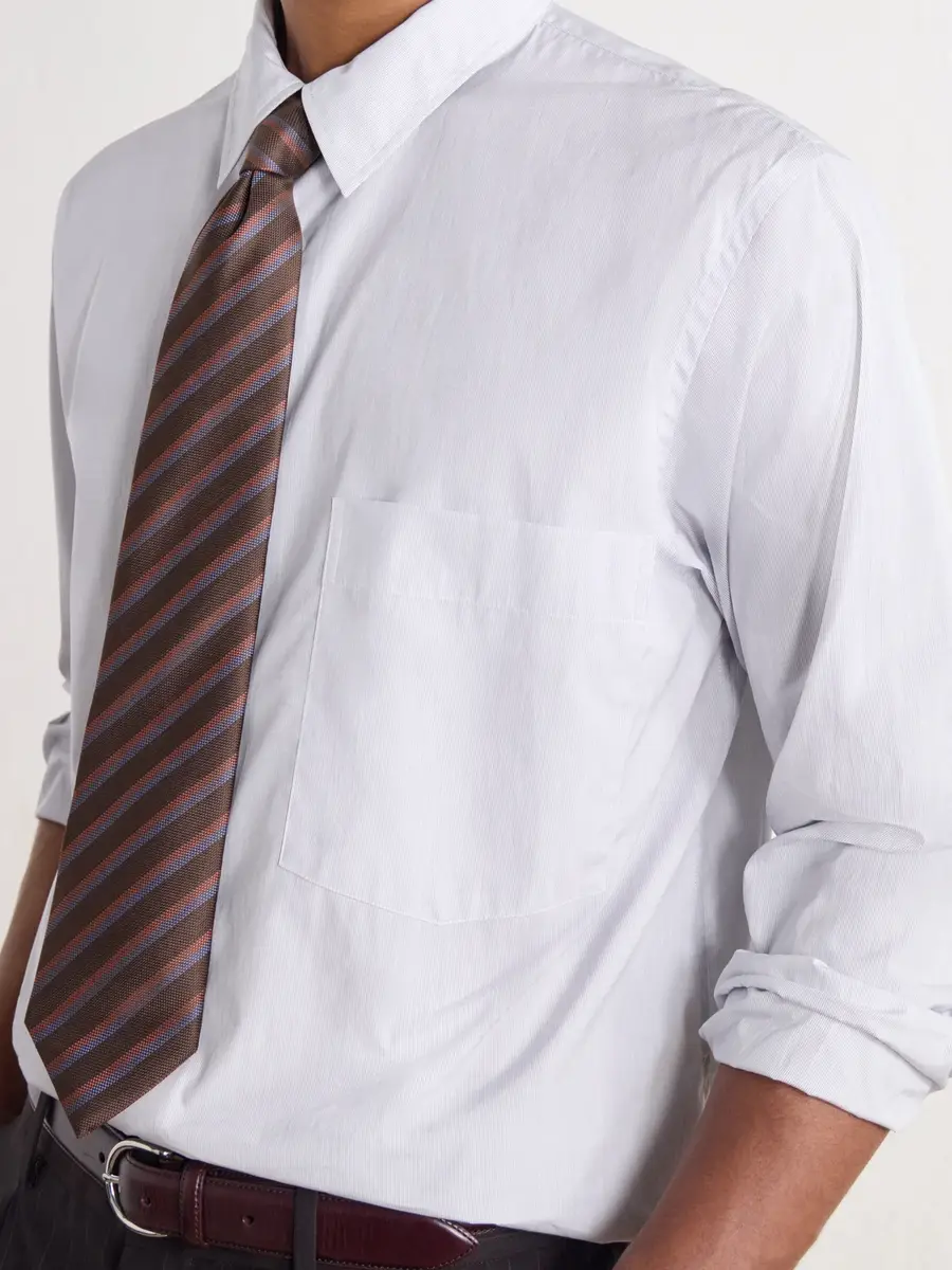 Margaret Howell Point-Collar Pinstriped Cotton-Poplin Shirt - Men | Thumbnail 5 Margaret Howell Point-Collar Pinstriped Cotton-Poplin Shirt - Men | Thumbnail 5