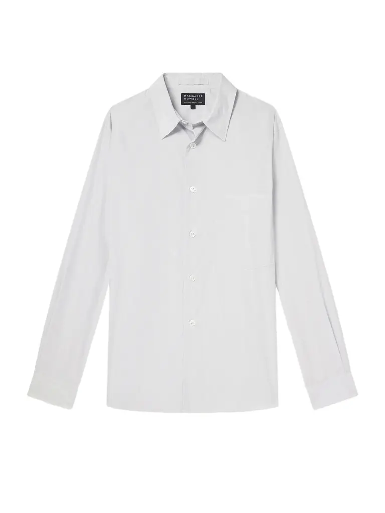 Margaret Howell Point-Collar Pinstriped Cotton-Poplin Shirt - Men