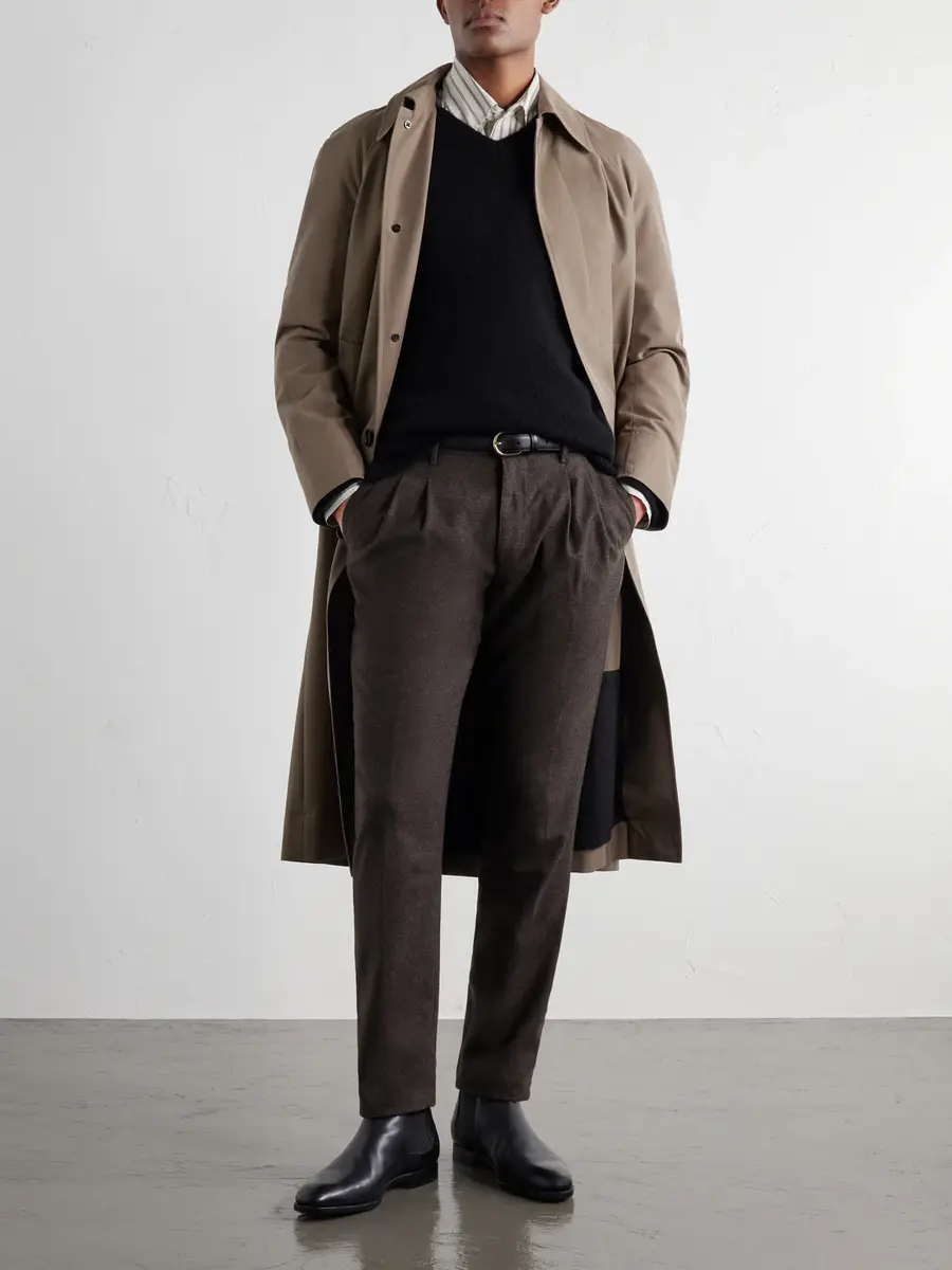 Slowear Tapered Pleated Wool-Blend Flannel Trousers - Men | Thumbnail 2 Slowear Tapered Pleated Wool-Blend Flannel Trousers - Men | Thumbnail 2
