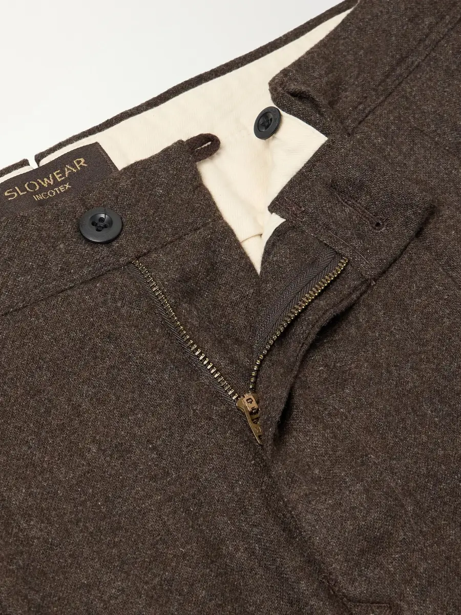 Slowear Tapered Pleated Wool-Blend Flannel Trousers - Men | Thumbnail 6 Slowear Tapered Pleated Wool-Blend Flannel Trousers - Men | Thumbnail 6
