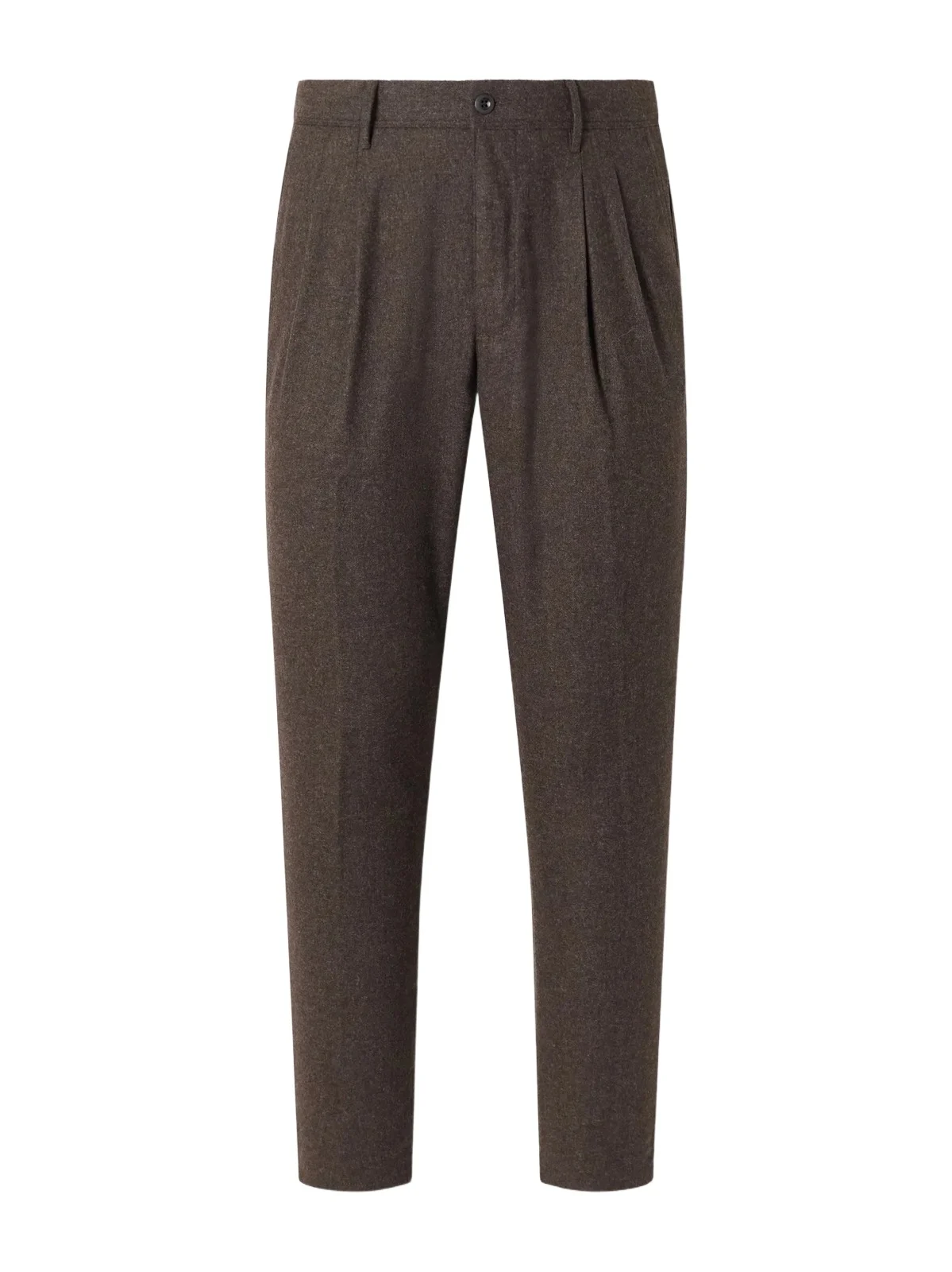 Slowear Tapered Pleated Wool-Blend Flannel Trousers - Men